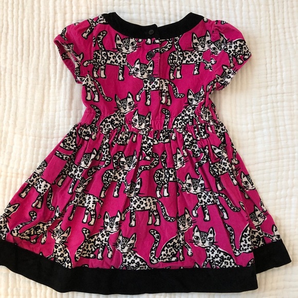 Gymboree Pin and Black Corduroy Cat Dress - Picture 2 of 5